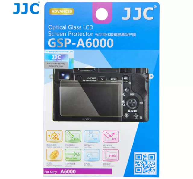 JJC GSP-A6000 GLASS LCD Screen Protector Film for SONY A6300 A6000 A5000 camera