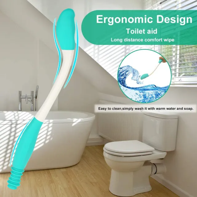 Toilet Self Wipe Aid Handled Wiper Tissue Grip Helper Paper Holder Bottom