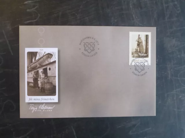 2015 Aland, Finland My Stamp Tarja Halones Stamp Fdc First Day Cover