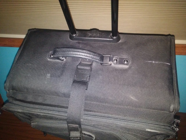 Used Tumi Black Ballistic 26" Wheeled Suitor Suitcase With Extra Bag Strap 4