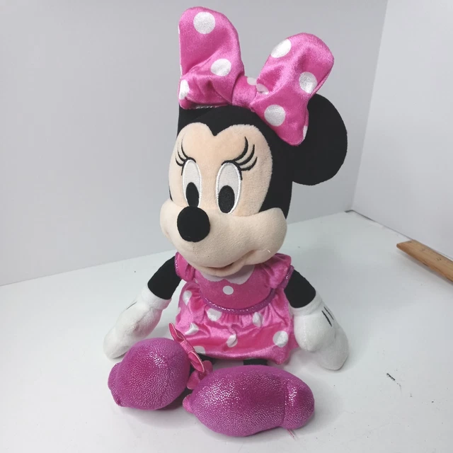 DISNEY 17& SINGING Minnie Mouse Light up Bow Stuffed Plush Toy Play