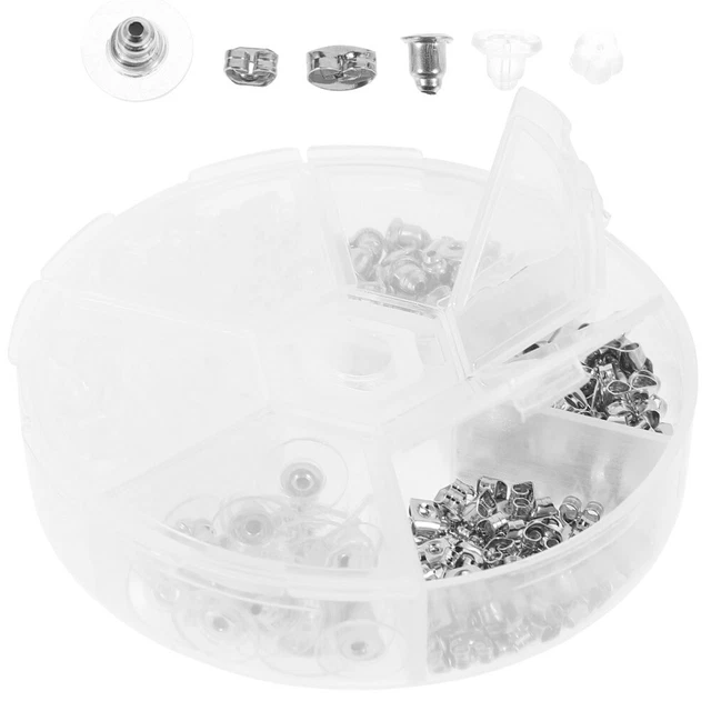 Pendientes de gel de sílice para la espalda juego de ganchos para los oídos suite para los oídos