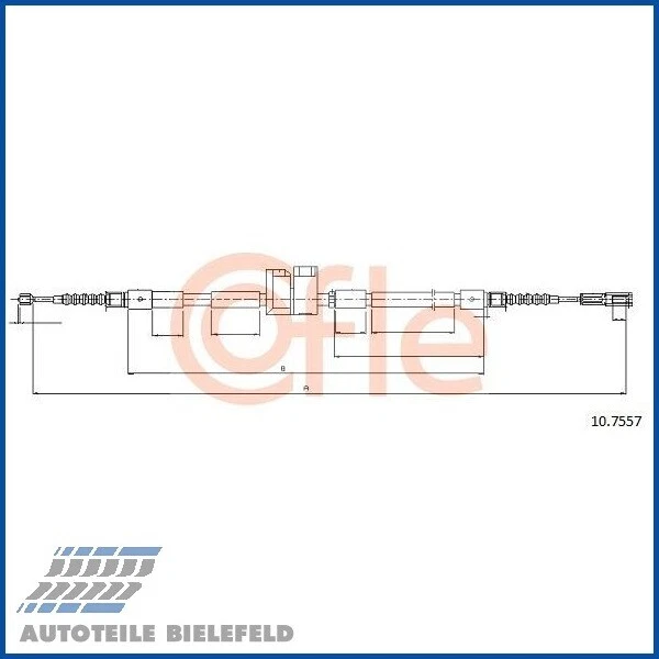 NEU - COFLE 10.7557 Seilzug, Feststellbremse für AUDI