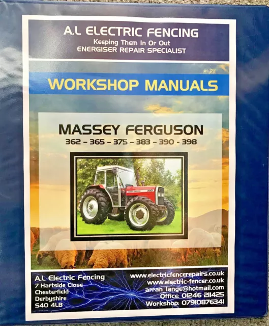 Massey Ferguson Workshop Manual - MF362,365,375,383,390,398 - FREE POST