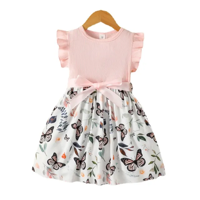 Toddler Dresses Princess Birthday Party Outfit Baby Girls Dress Butterfly