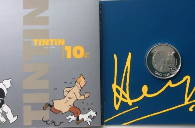 Belgien 10 Euro PP "Tin Tin - Tim & Struppi" aus 2004 im Folder