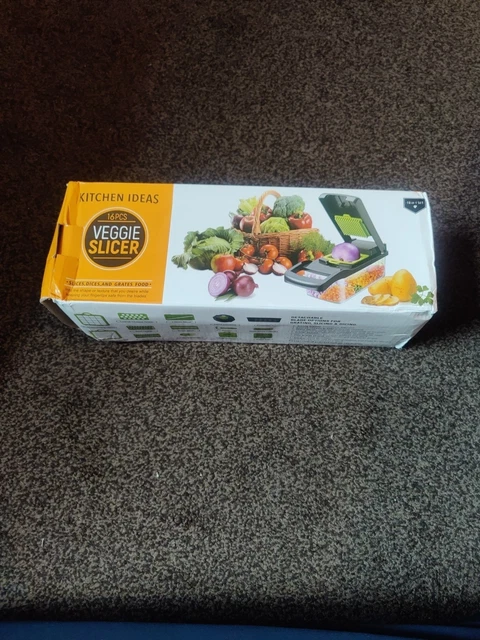 KITCHEN IDEAS 16 in 1 Food Vegetable Slicer Salad Cutter Dicer Chopper