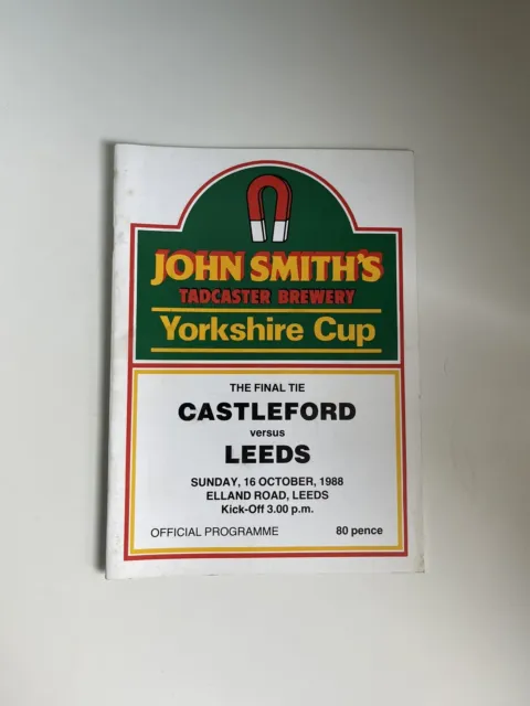 RARE CASTLEFORD v LEEDS RUGBY LEAGUE PROGRAMME