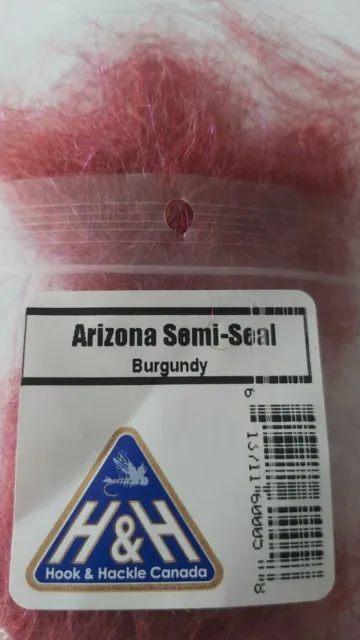 Arizona Semi-Seal   "  BURGUNDY  " Fly Tying Dubbing for Leech,Nymphs,Wet