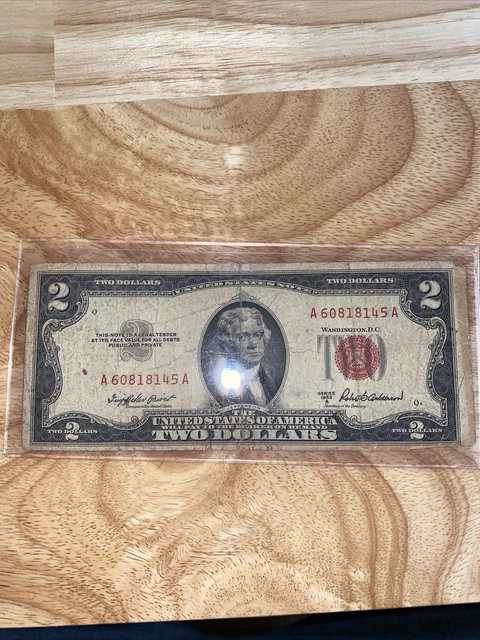 Red Seal 2 Dollar Bill 1953A