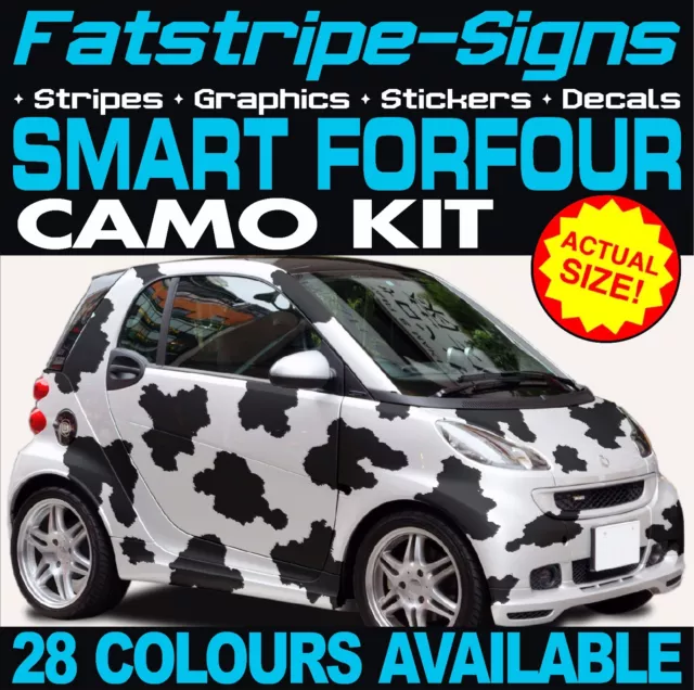 TO FIT SMART CAR FORTWO CAMO GRAPHICS STICKERS STRIPES DECALS COUPE  CONVERTABLE £59.99 - PicClick UK