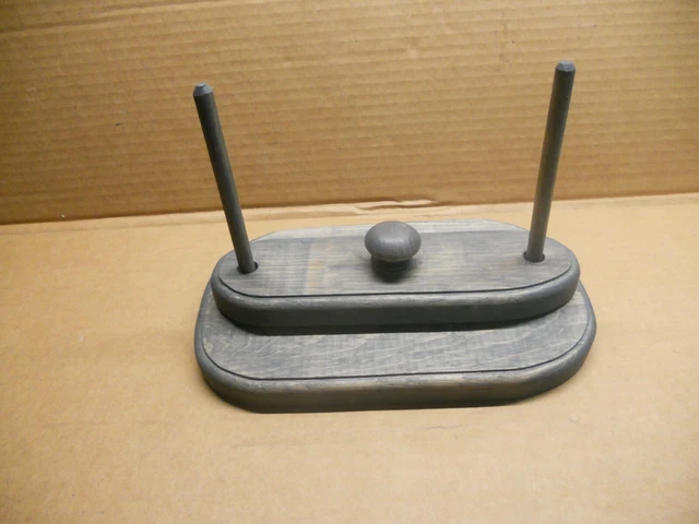 Handmade Wood Napkin Holder Stained Carbon Gray