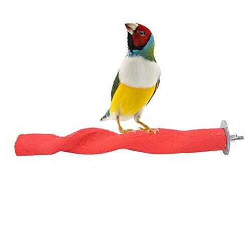 Hölzerne Vogel Barsch Stange Frosted Rod Standing Frame Ständer Pol Papagei K...