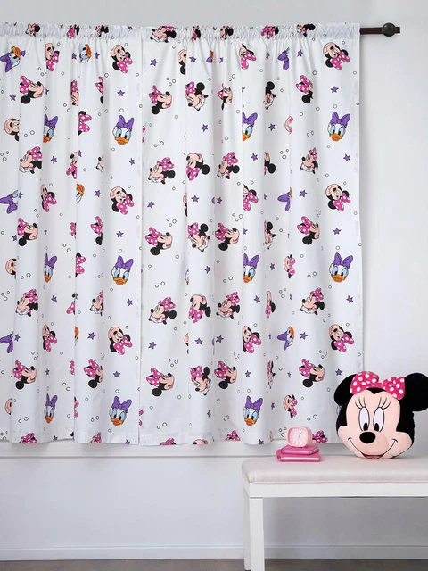 Minnie Mouse Readymade Curtains 100% Cotton Children Bedroom 72in(182cm) Drop