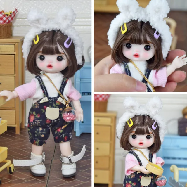 Lovely BJD Doll 1/8 SD Dolls 6 Inch Ball Jointed Doll DIY Toys Gift for Girls