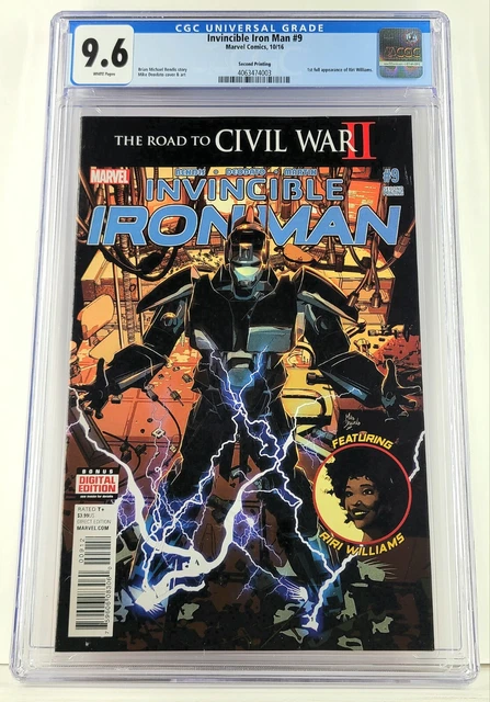 Invincible Iron Man #9 CGC 9.6!!! 1st Full App of Riri Williams / Ironheart!!!