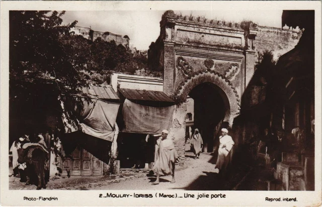 CPA AK MAROC MOULAY-IDRISS Une jolie porte (10785)