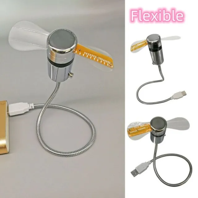 PORTABLE GADGETS LAPTOP LED Light LED Clock USB Fan Mini Fan Real Time  $20.67 - PicClick AU