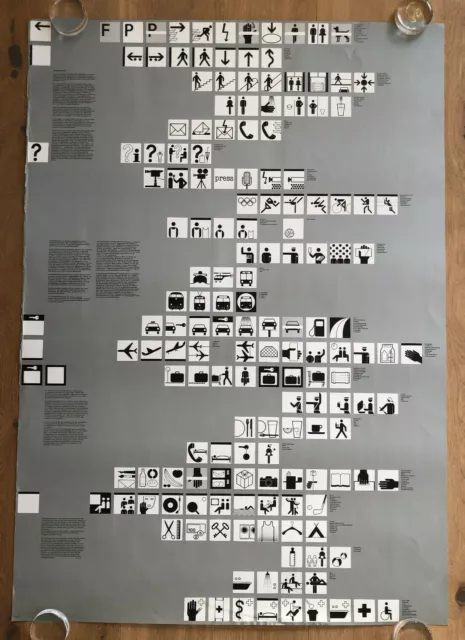 Plakat Poster Olympiade München Olympia 1972 - Otl Aicher - Piktogramme - DIN A0