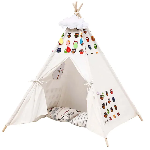 Kinderzelt Tipi Zelt Spielzelt Indianerzelt für Kinder Spielhaus Teepee Geschenk