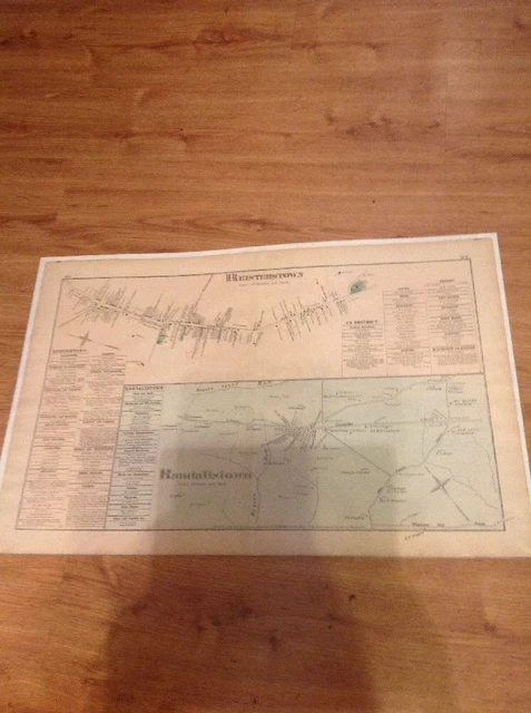 1877 G.M. Hopkins, Reisterstown And Randalstown Maryland Maps