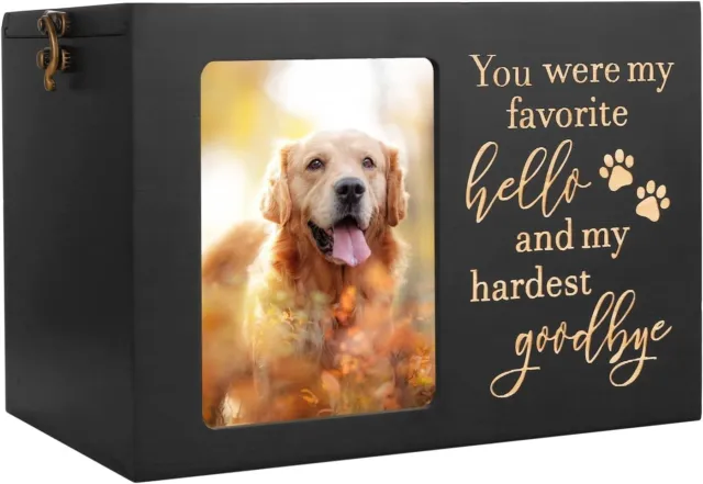 Pet Memorial Urns for Dog or Cat Ashes Large Wooden Funeral Cremation Urns wi