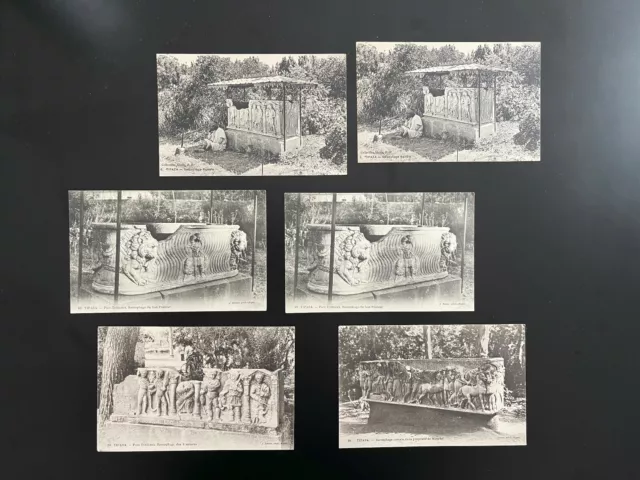 CP Cartes postales anciennes Algérie Tipaza vers 1910 sarcophages romains 2