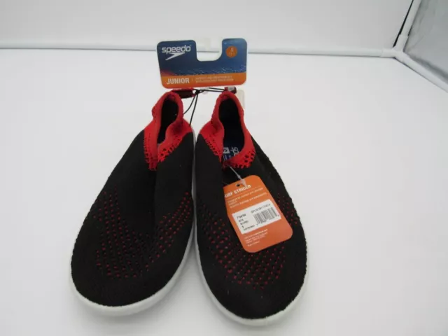 Speedo Junior Boys' Surf Strider Water Shoes - Black/Red (Size Small 13-1)