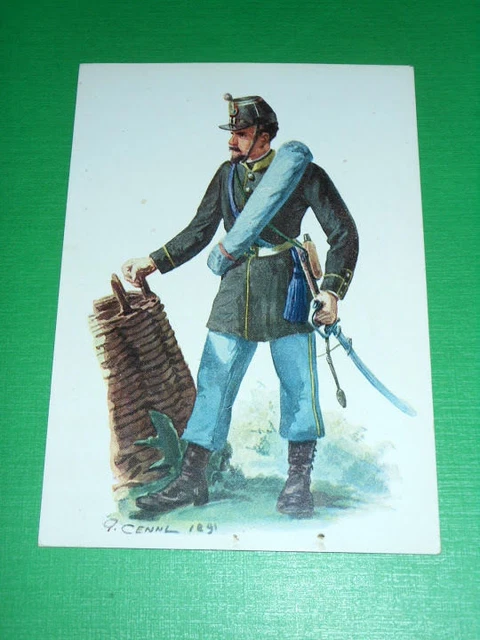 CARTOLINA MILITARIA UNIFORMI Fanteria Brigata Casale Illustratore