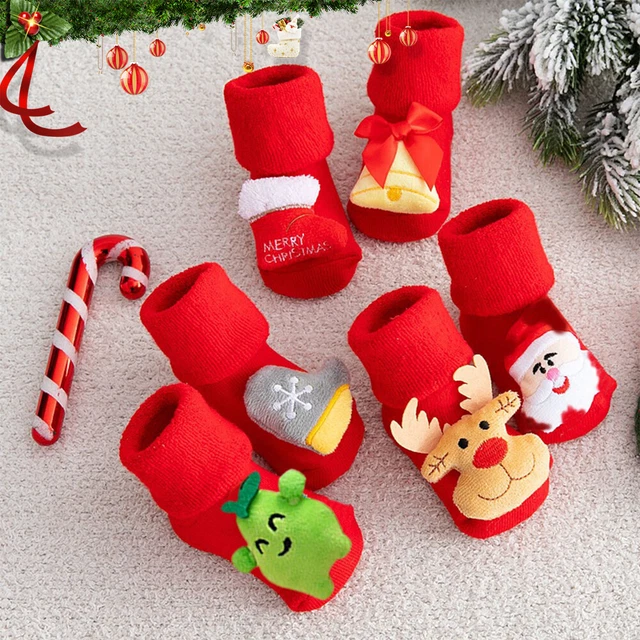 Pantofole antiscivolo bambini bambina ragazzi scarpe calze natalizie calde inverno calde 2