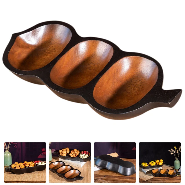 Piatto in legno divisibile piatto da portata con frutta ciotola frutta tavolino da caffè