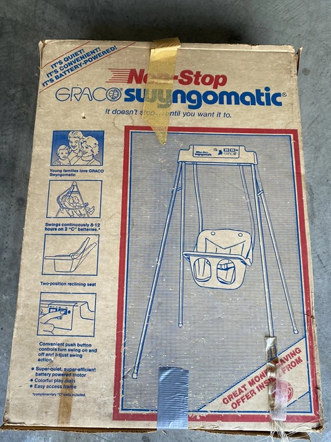 vintage Graco baby swing  battery swyngomatic musical With Original Box