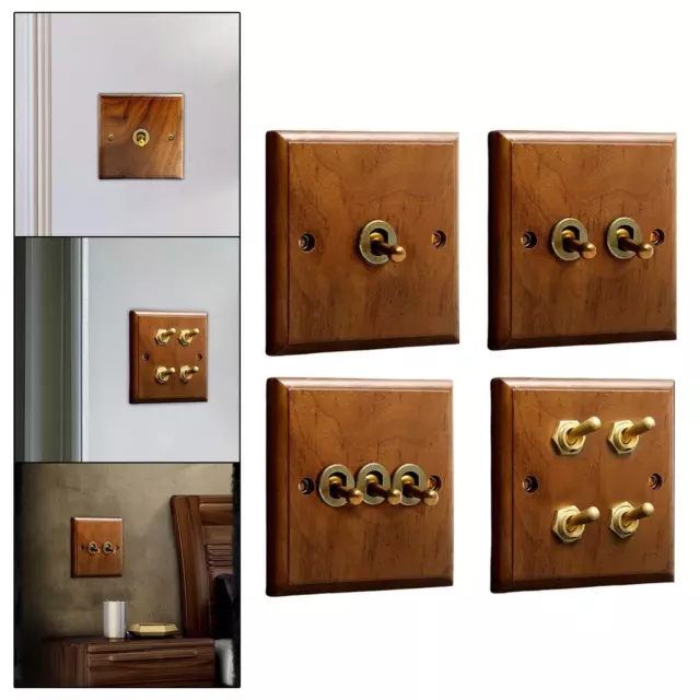 Retro Style Toggle Switch Panel Concealed for Home Decoration Kitchen Hotel