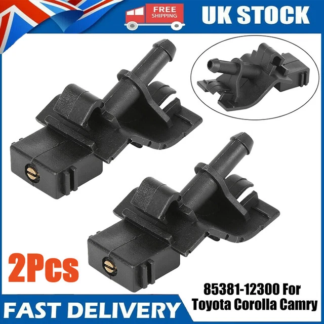 2Pc Car Front Windshield Washer Wiper Jet Nozzle For Toyota Corolla RAV4 XA30 UK