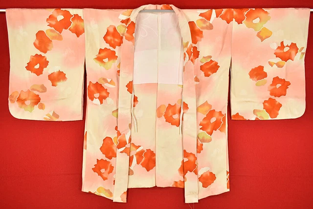 Vintage Japanese Kimono Silk Antique BORO HAORI Kusakizome Dyed/A032/580