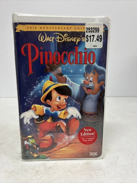 Pinocchio (VHS, 1999, Clam Shell Gold Collection) FACTORY SEALED