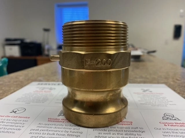 brass camlock F (adap x MP), 2"