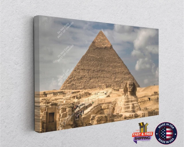 THE GREAT PYRAMID Sphinx, Egypt Ancient Giza Canvas Décor Home Art
