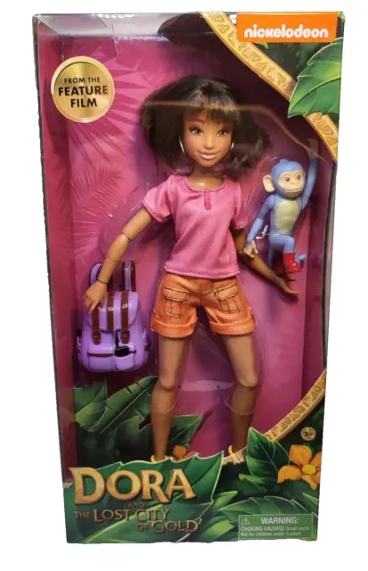 Nuova statuetta giocattolo e stivali Dora l'esploratrice La città perduta dell'oro film 11