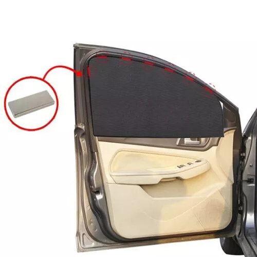 Parasol Ventana De Malla Para Coche Protección UV Cortina Carro Base Magnética