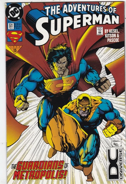 Adventures of Superman #511 DC Universe Logo Variant 1994 The Guardian VF