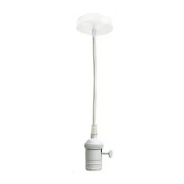 Portalampada Lampadario Sospensione Soffitto Pendente Vintage 2Mt Bianco