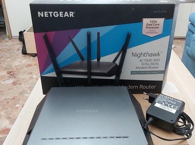Netgear Nighthawk AC1900 WiFi VDSL/ADSL Modem Router D7000