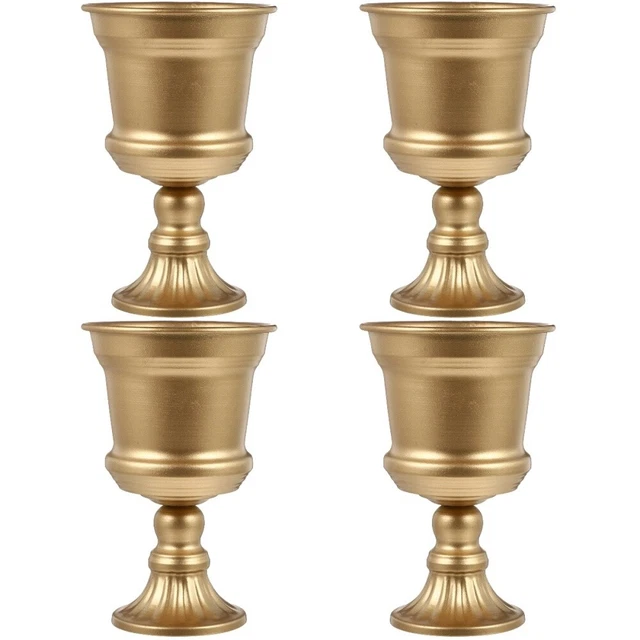 4x Garden Urn Planter Iron Urn Flower Pots Outdoor Garden Urn Planter