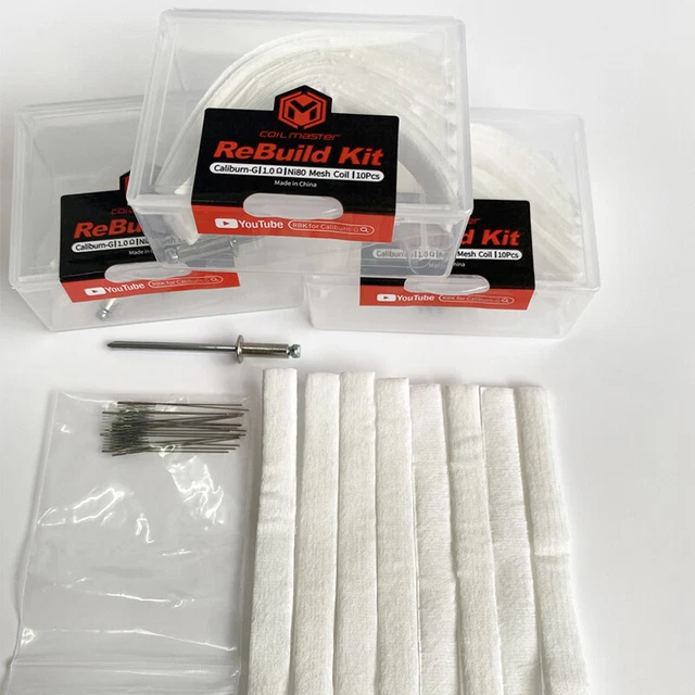 DIY REBUILD KIT for CaliburnG 0.8/1.0/1.2ohm Mesh Coil Replacement T