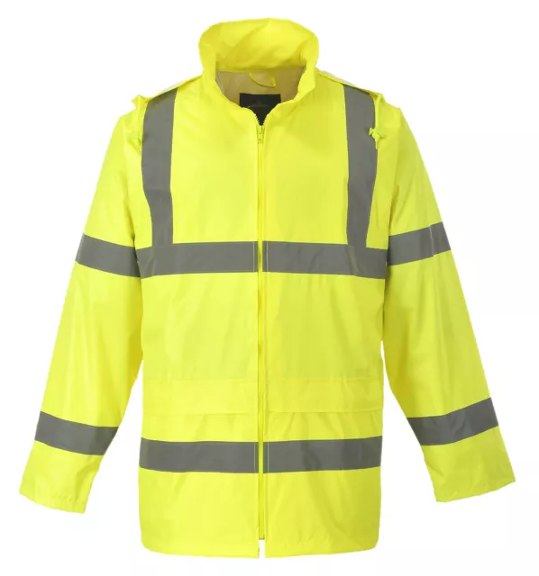 Waterproof HI VIS Jacket Rain Coat High Visibility yellow orange Portwest  H440