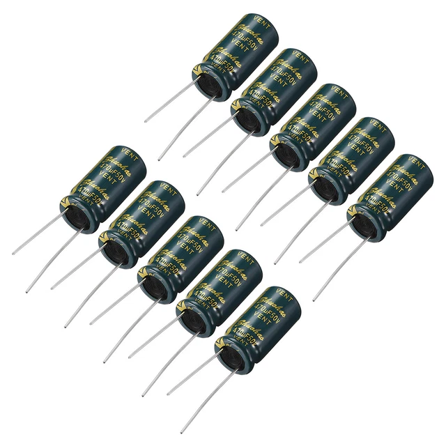 10pcs condensateur électrolytique alu faible ESR 470UF 50V 105°C 3000H 10x20mm