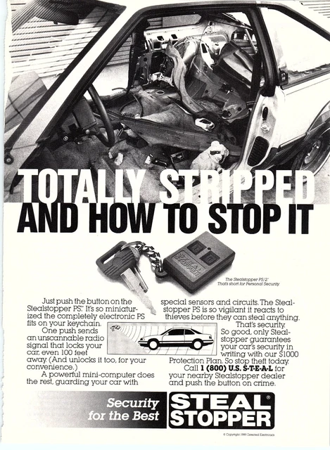 1989 Print ad Steal Stopper Security/Heat Pump Clothing Dryer