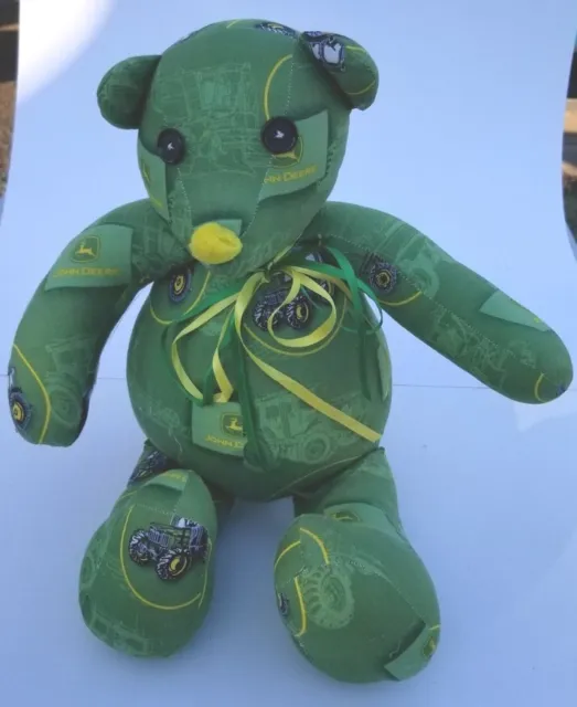 Very Cute Homemade John Deere Teddy Bear Green (G8)