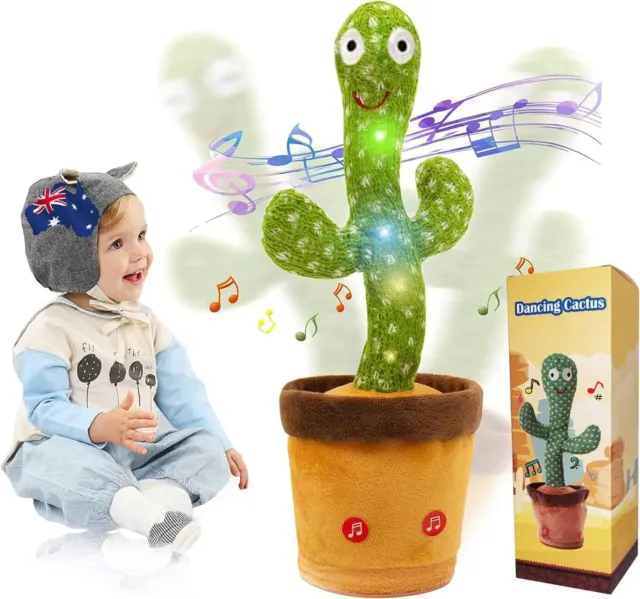 Tiktok Dancing Cactus Talking Toy,Sing/Wriggle/Recording Soft Plush Interactive